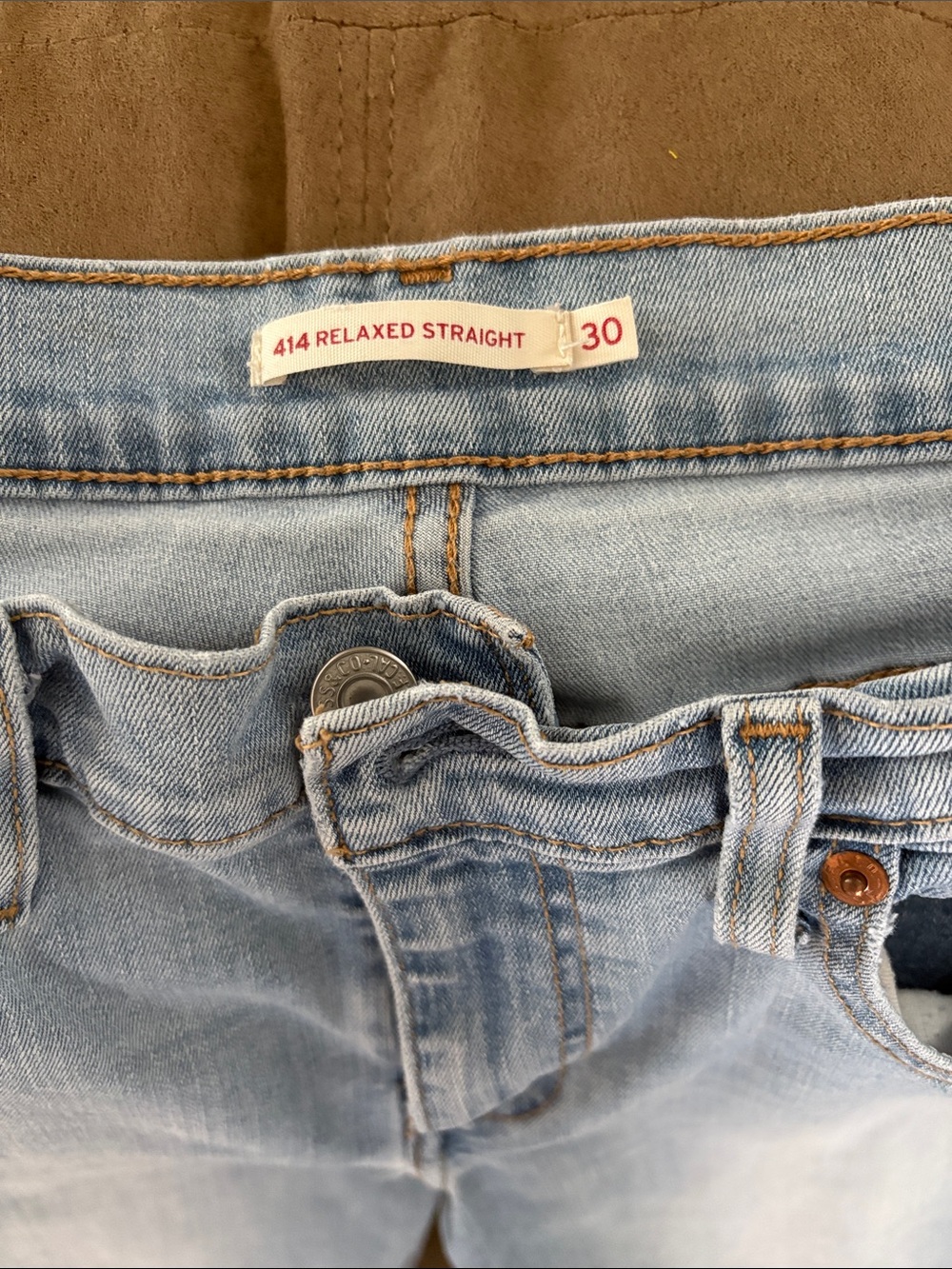 Levi's 414 Relaxed Straight Light Blue Jeans